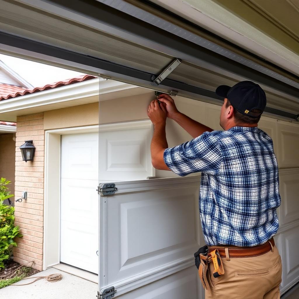 Hurricane-resistant garage door installation in Port Orange Florida