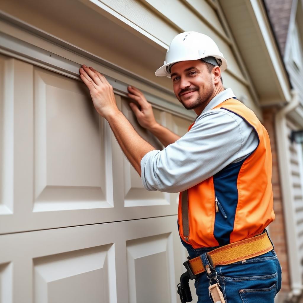 Professional garage door installer at work in Port Orange